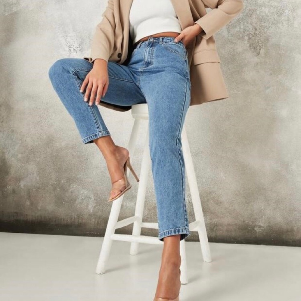 Misguided High waisted clean mom jeans